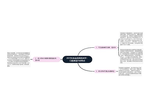 2019年执业药师药剂学：口腔速溶片的特点