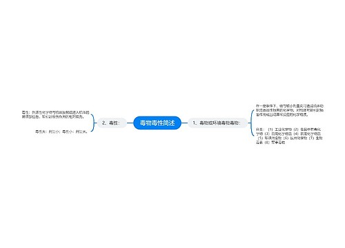 毒物毒性简述