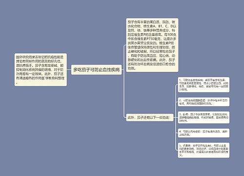 多吃茄子可防止血性疾病