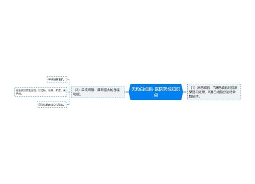 无粒白细胞-医院药综知识点