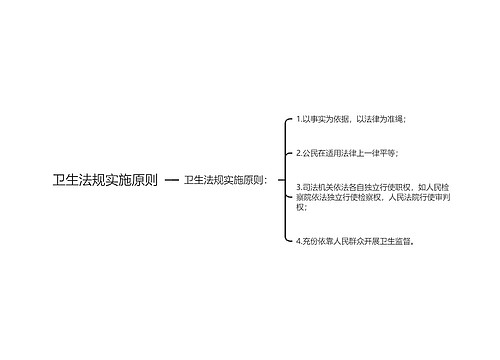 卫生法规实施原则