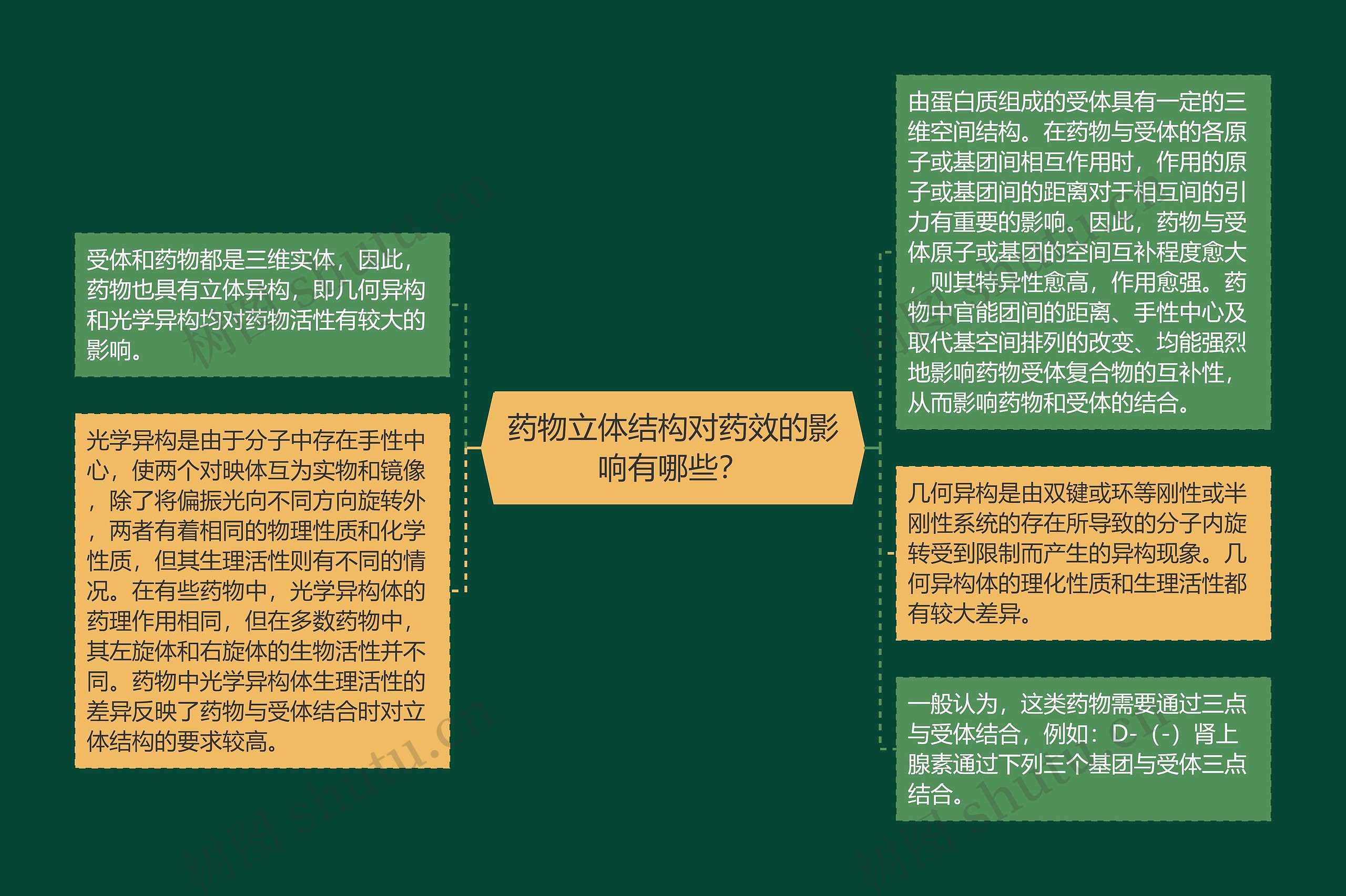 药物立体结构对药效的影响有哪些？思维导图