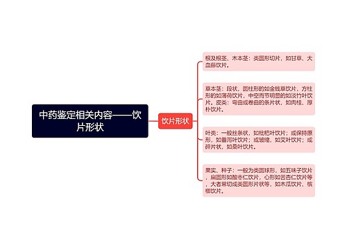 中药鉴定相关内容——饮片形状