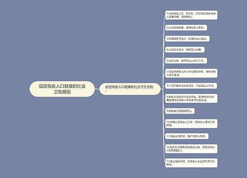 促进残疾人口健康的社会卫生措施