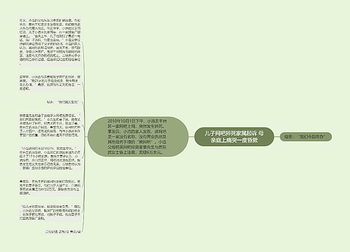 儿子网吧猝死家属起诉 母亲庭上痛哭一度昏厥