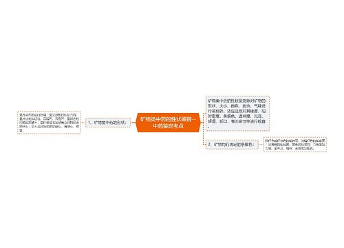 矿物类中药的性状鉴别--中药鉴定考点