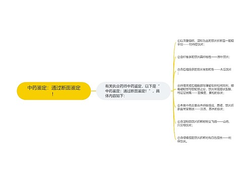 中药鉴定：通过断面鉴定！