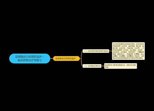 ​促胃肠动力药用药监护--临床药物治疗学复习