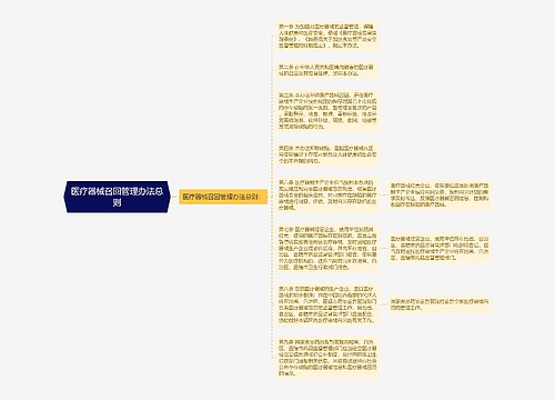 医疗器械召回管理办法总则