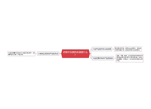 药物中杂质的来源是什么？