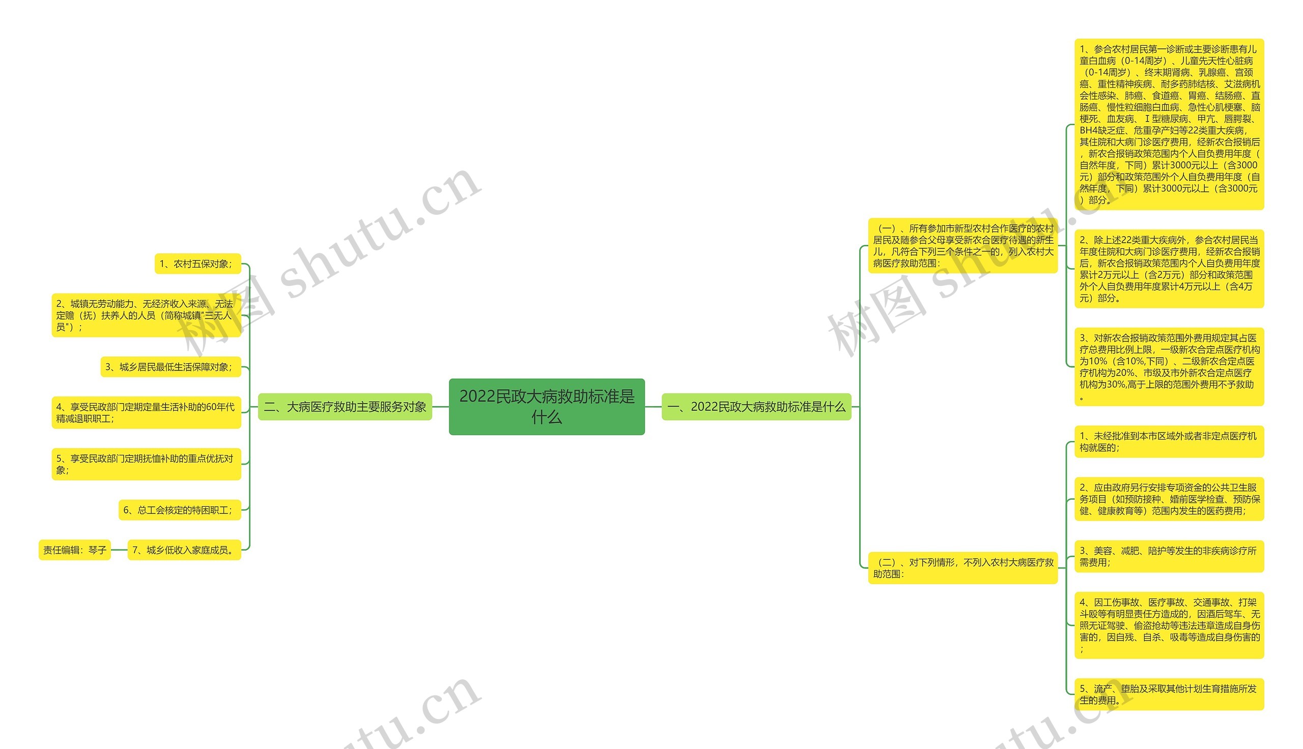 2022民政大病救助标准是什么思维导图