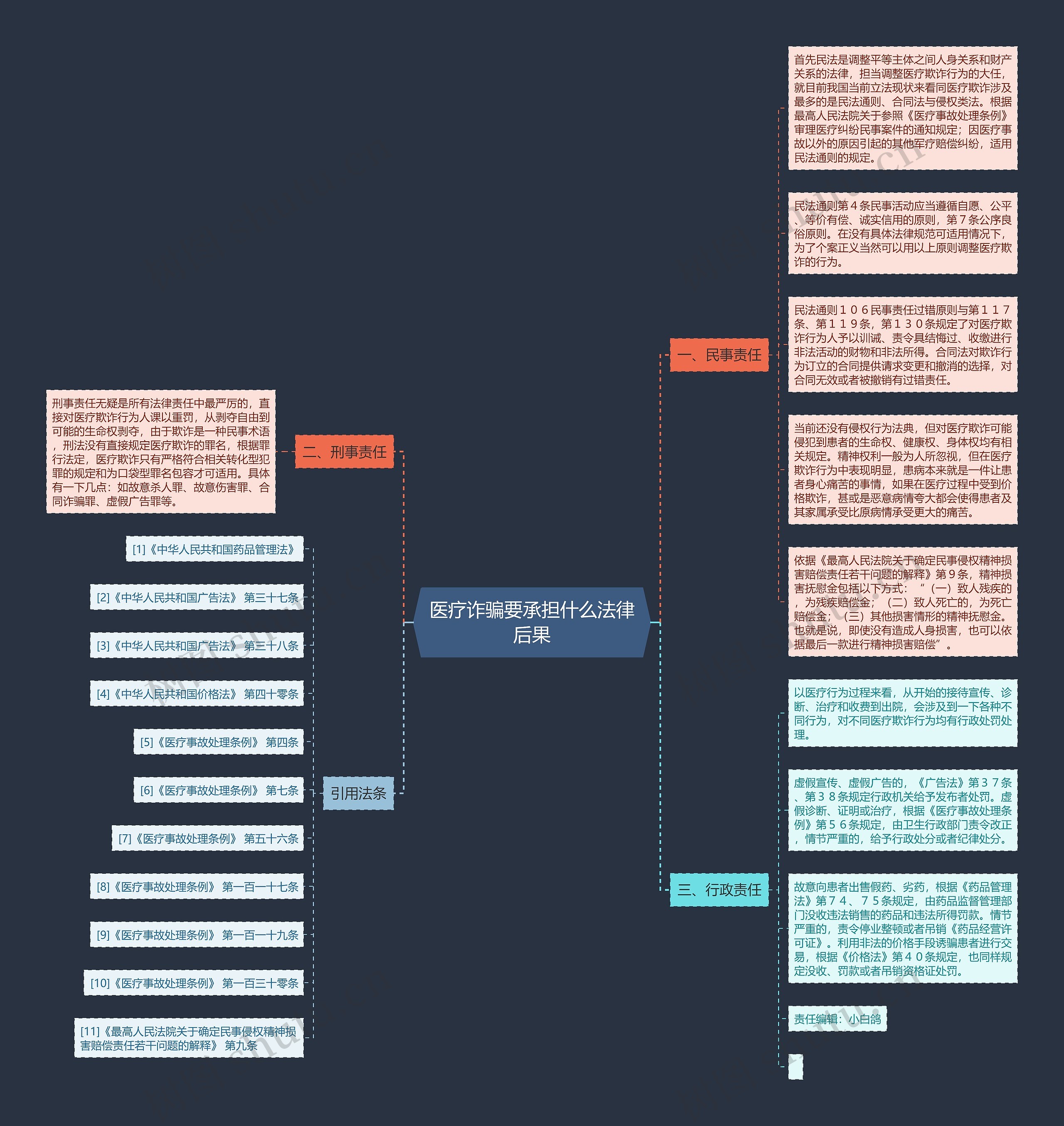 医疗诈骗要承担什么法律后果思维导图