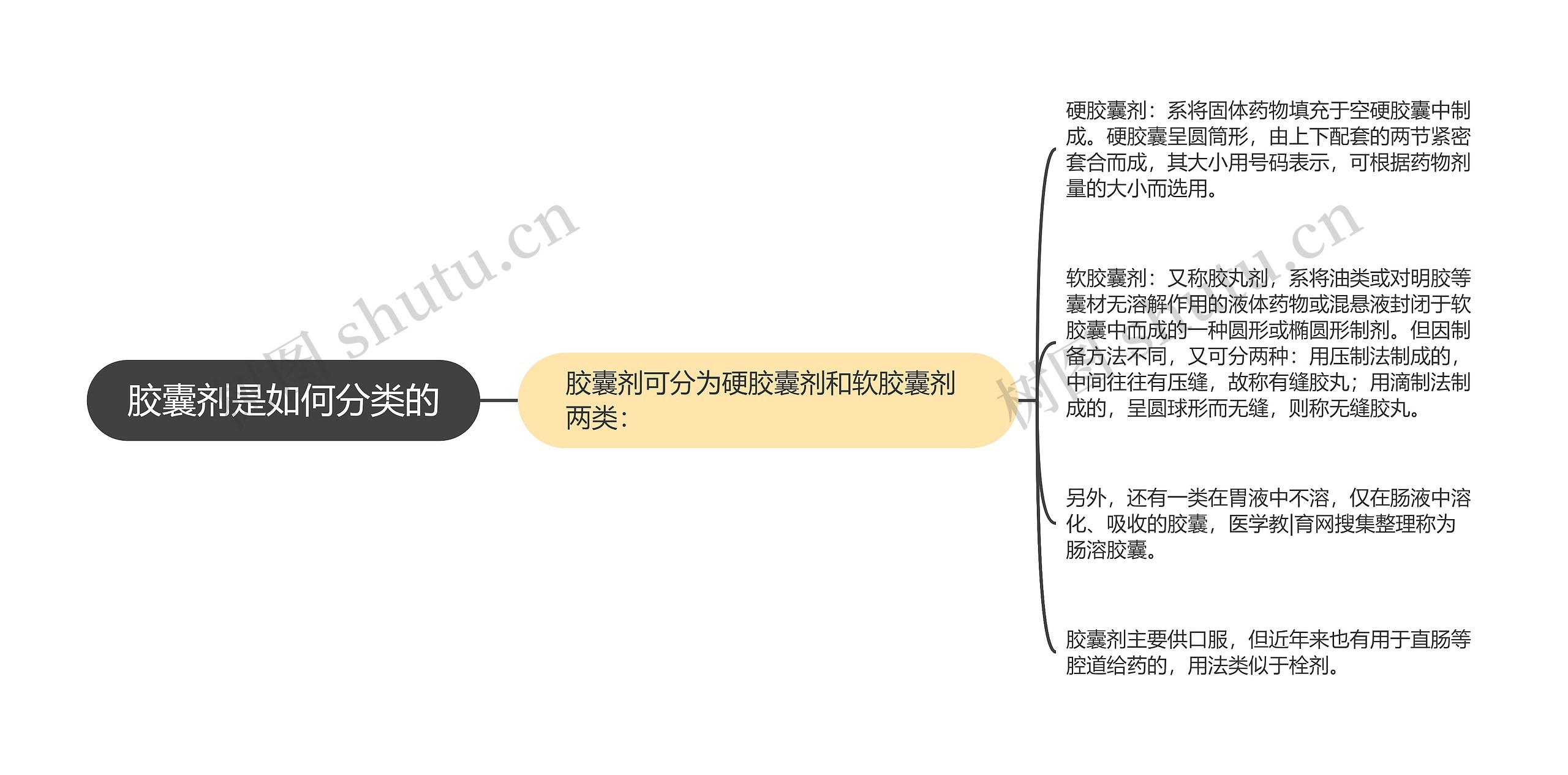 胶囊剂是如何分类的思维导图