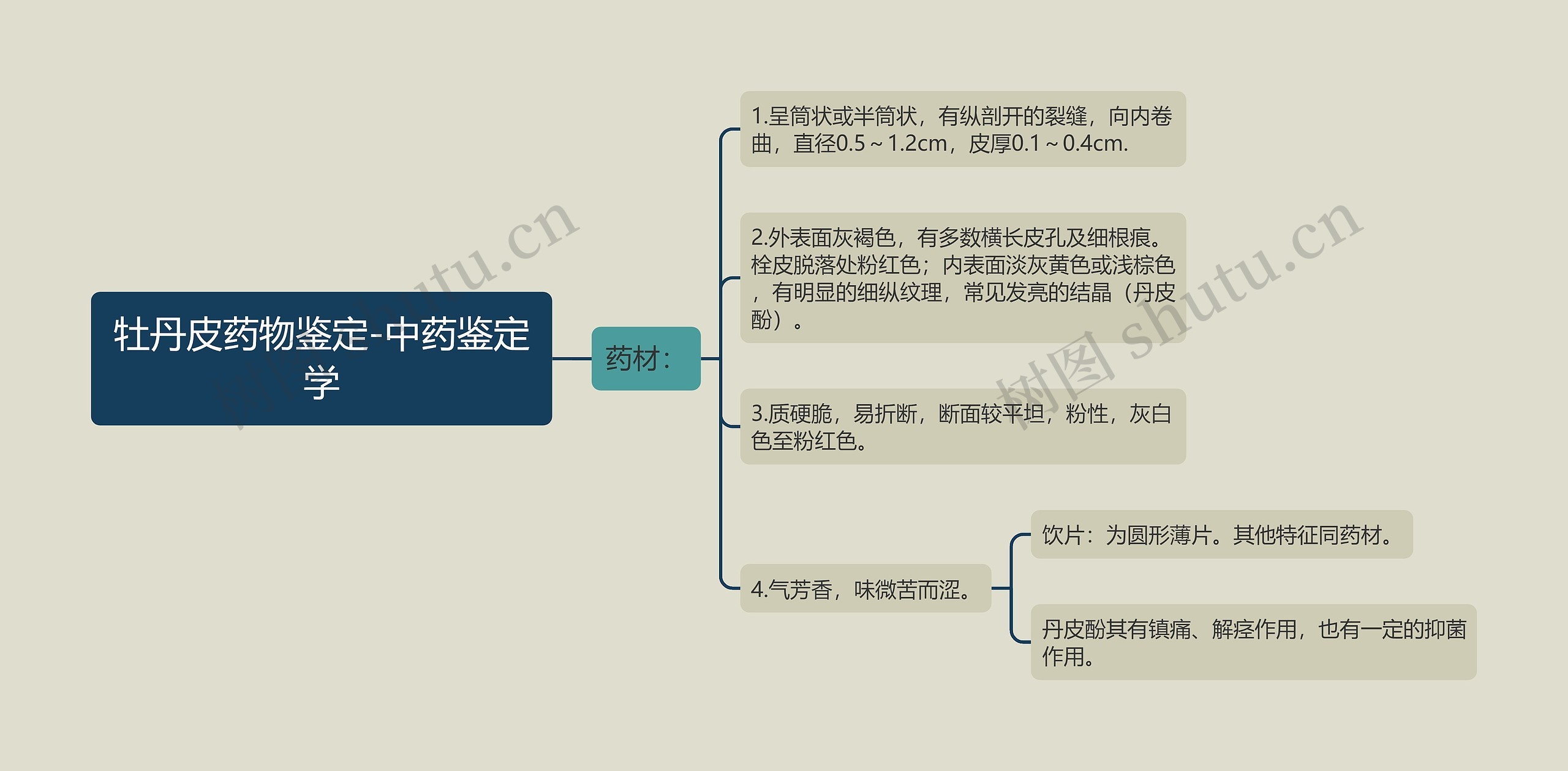 牡丹皮药物鉴定-中药鉴定学