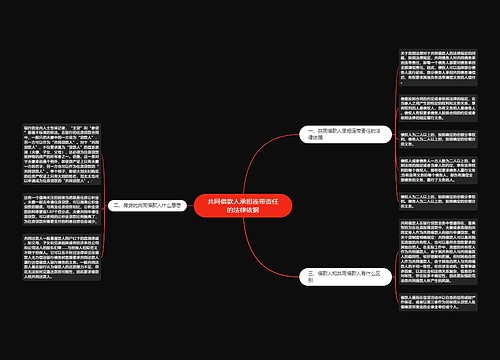 共同借款人承担连带责任的法律依据