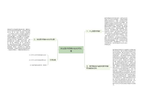 发生医疗损害纠纷如何处理