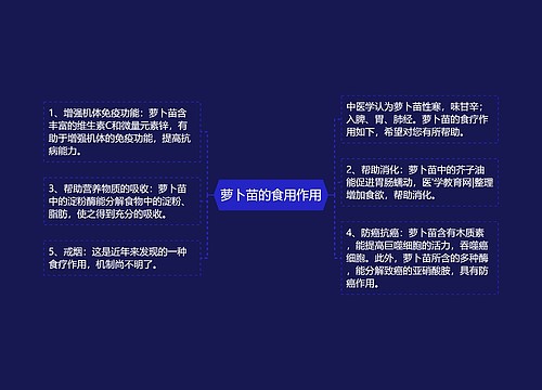 萝卜苗的食用作用