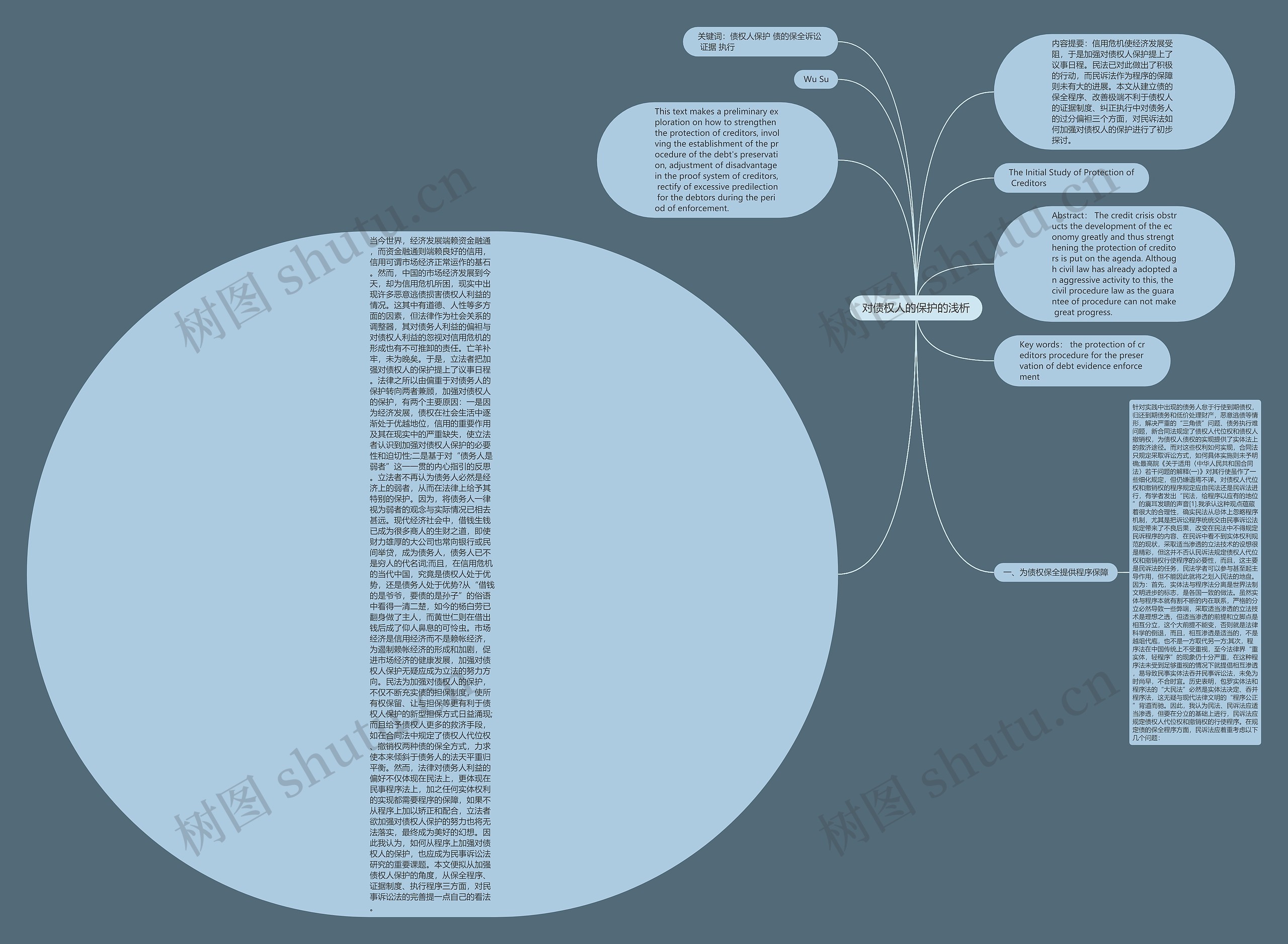 对债权人的保护的浅析思维导图