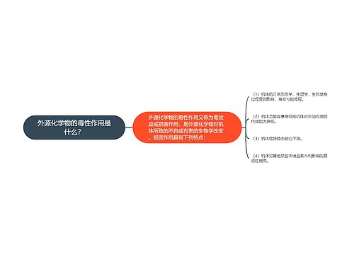 外源化学物的毒性作用是什么？