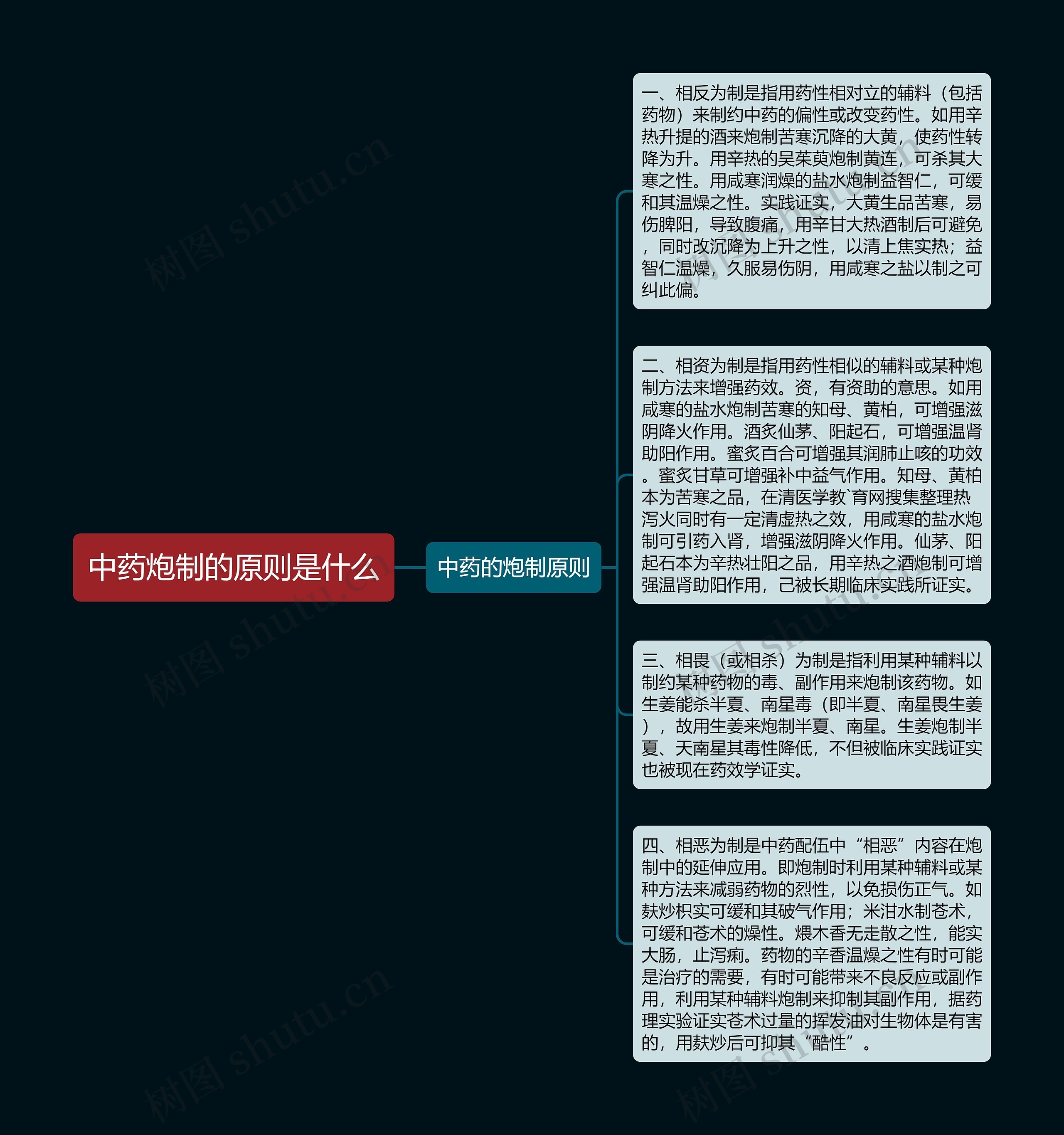 中药炮制的原则是什么思维导图