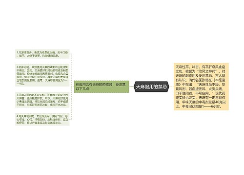 天麻服用的禁忌