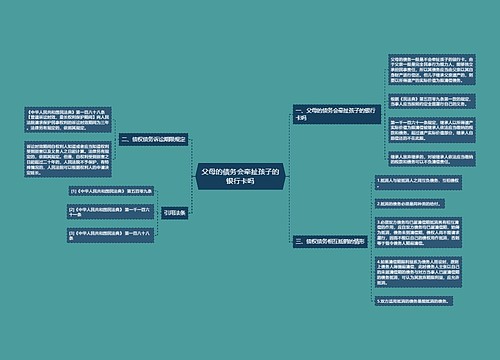 父母的债务会牵扯孩子的银行卡吗