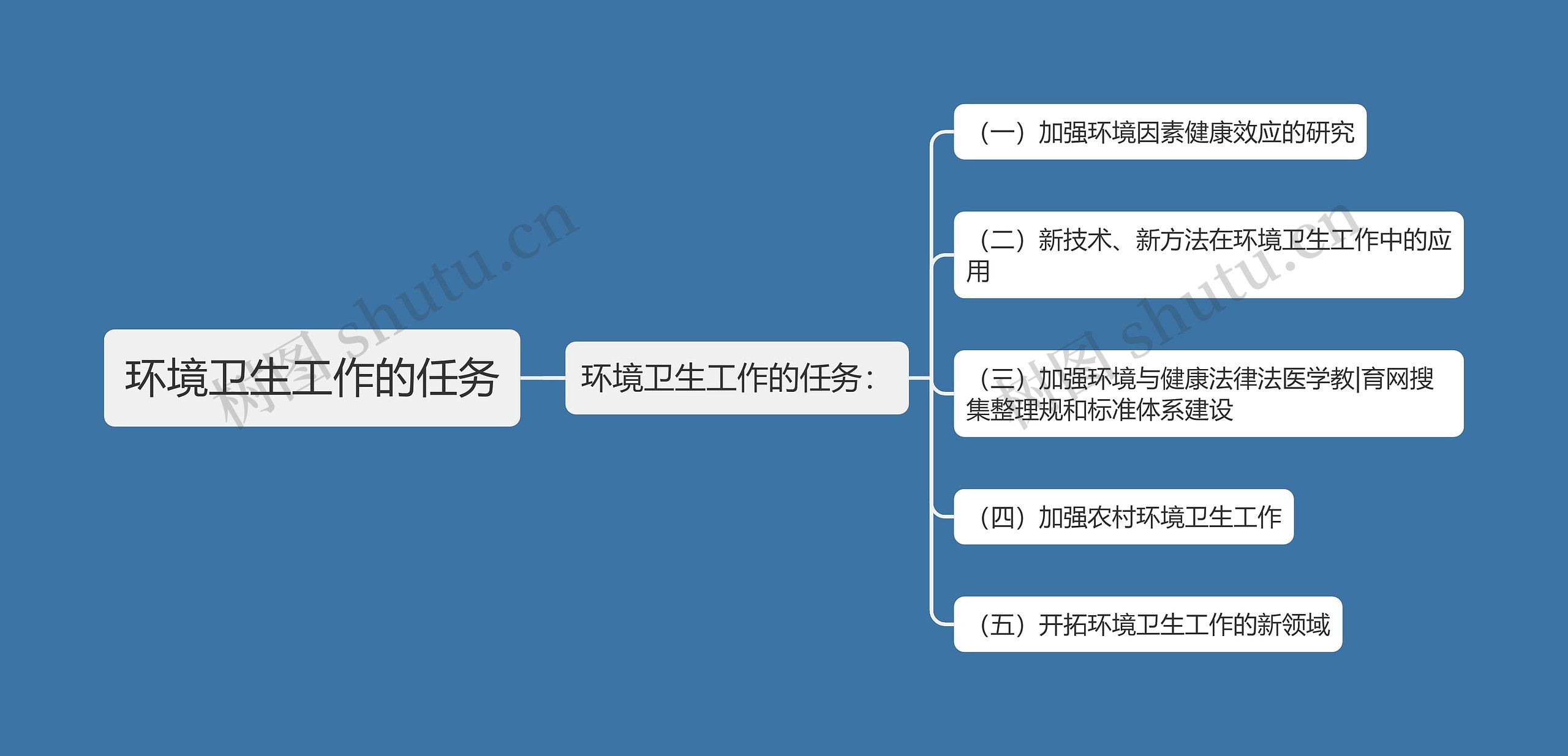 环境卫生工作的任务思维导图