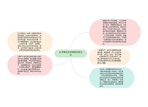 乱用草药泡茶喝易致高血压