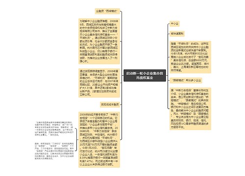 启动新一轮小企业集合信托债权基金