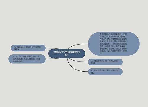 慢性非传染性疾病有何特点？