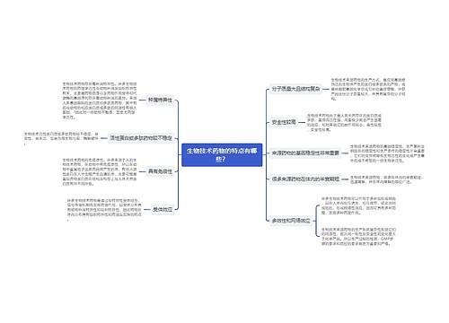 生物技术药物的特点有哪些？
