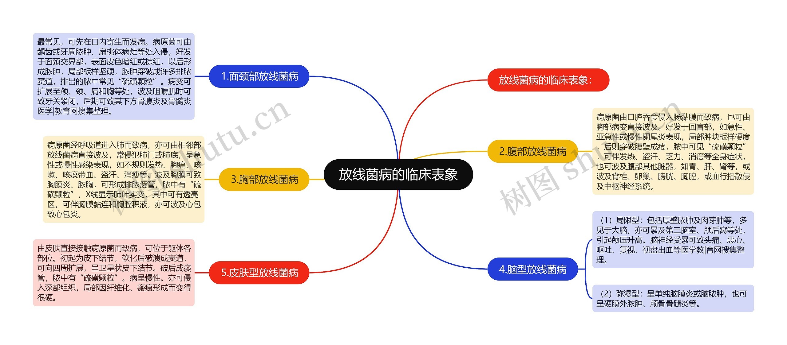 放线菌病的临床表象