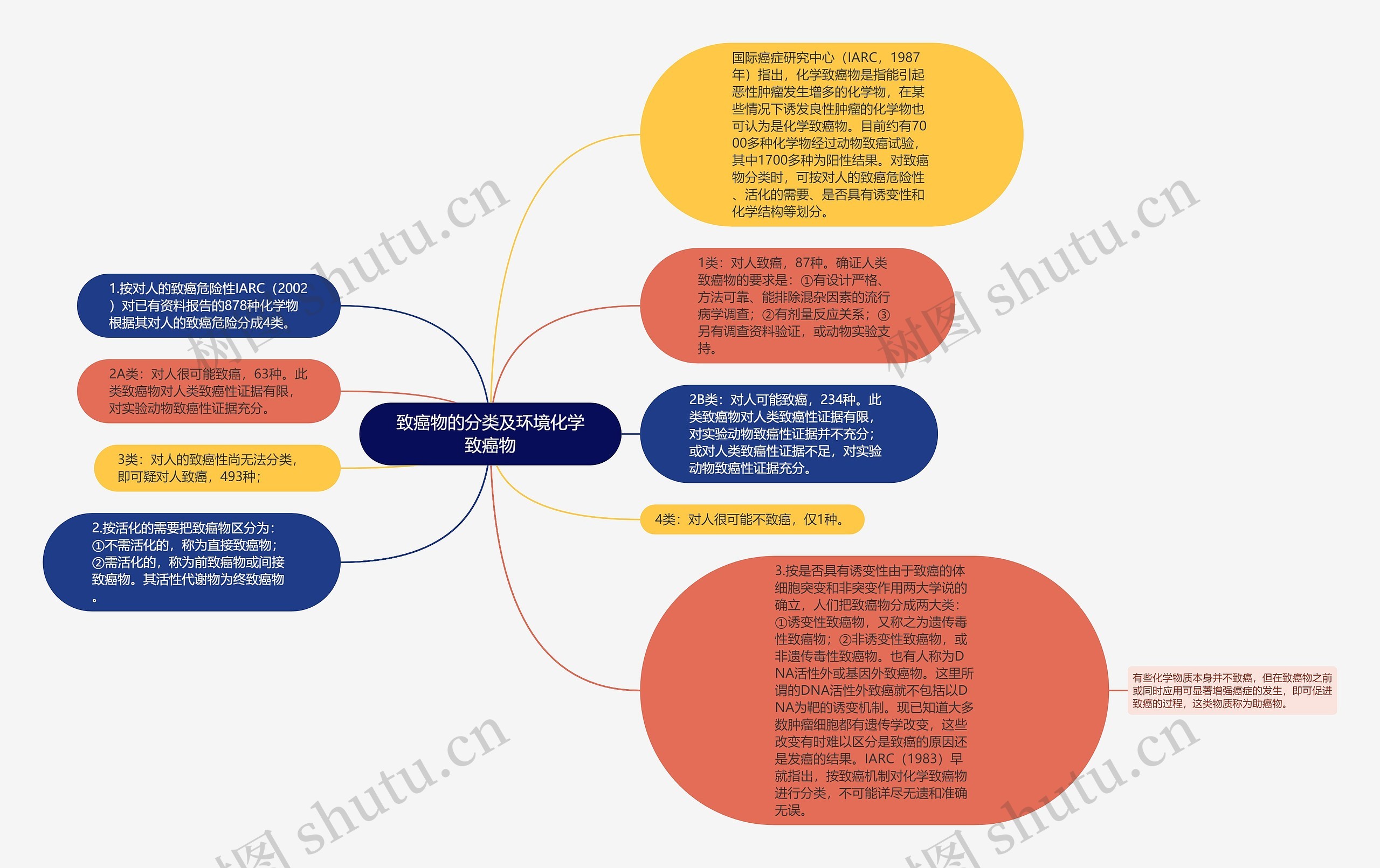 致癌物的分类及环境化学致癌物思维导图