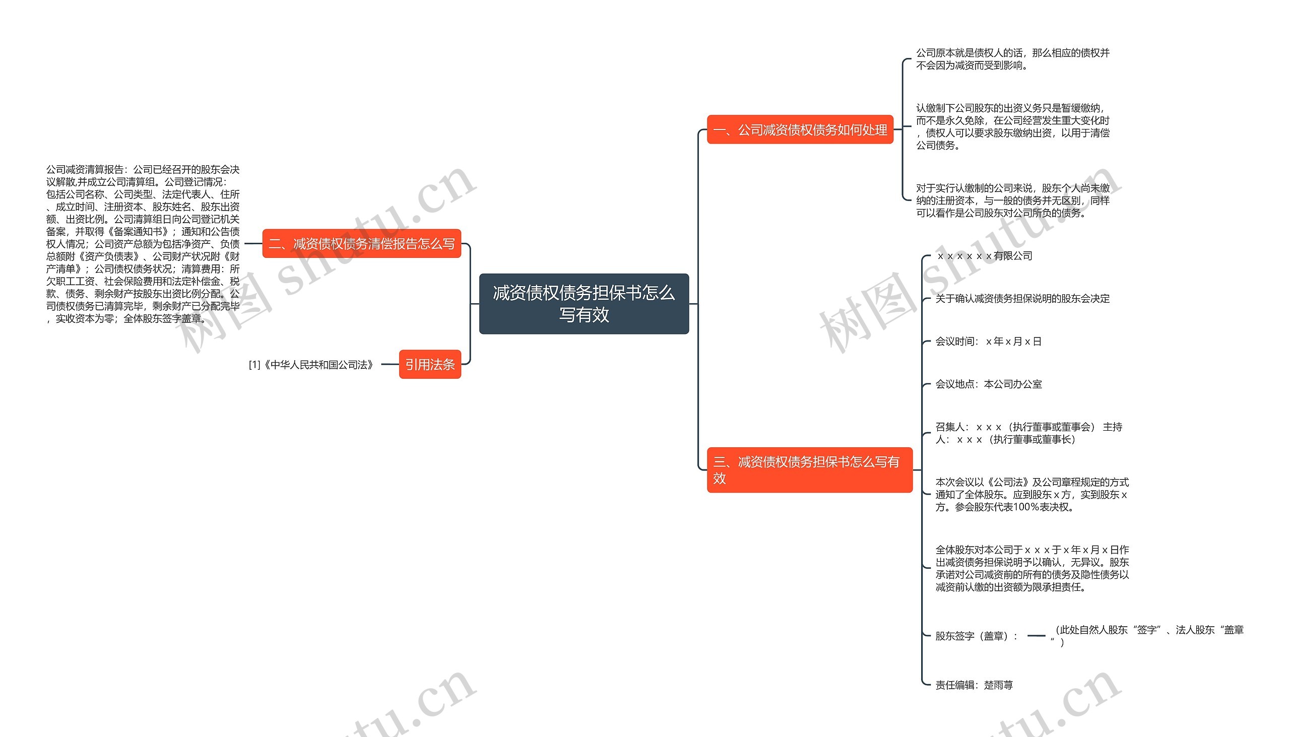 减资债权债务担保书怎么写有效