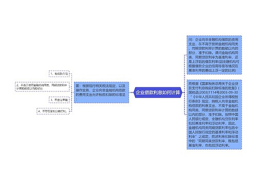 企业借款利息如何计算