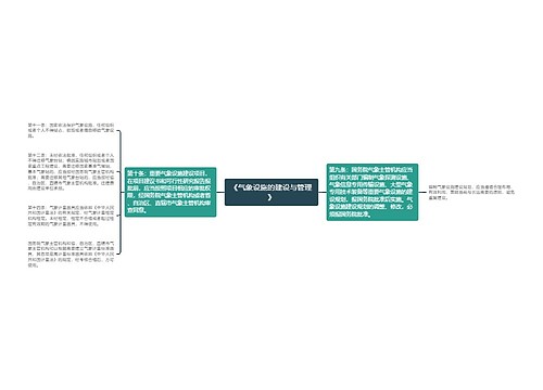 《气象设施的建设与管理》