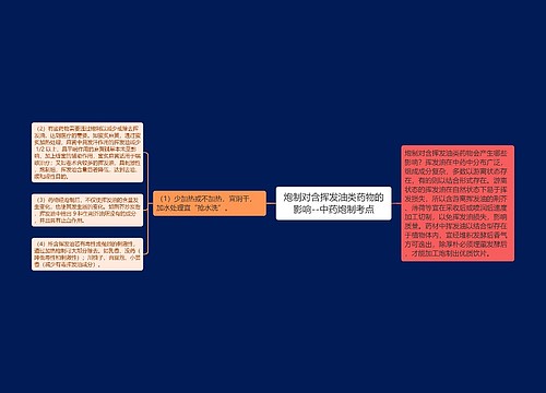 炮制对含挥发油类药物的影响--中药炮制考点