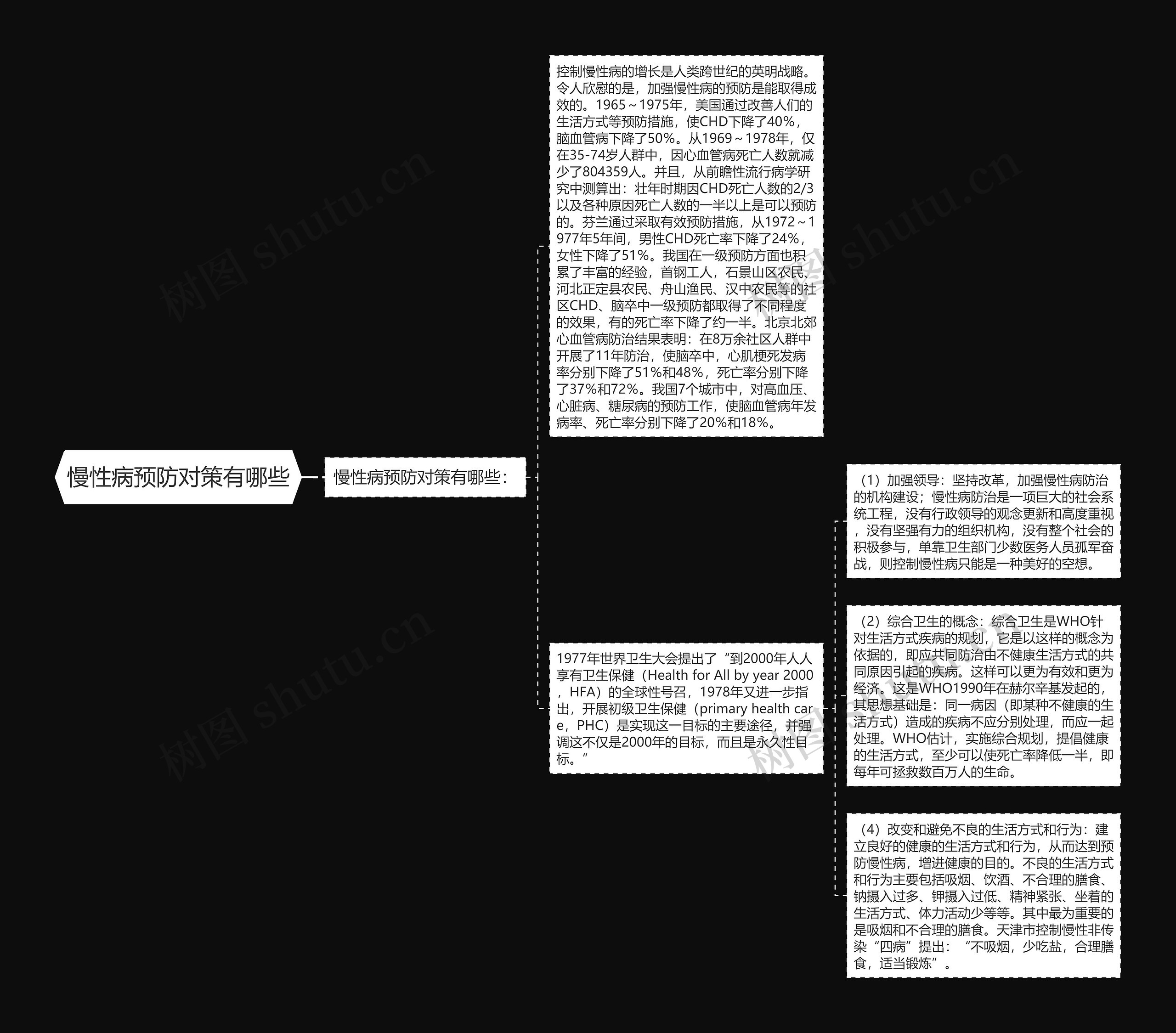 慢性病预防对策有哪些思维导图