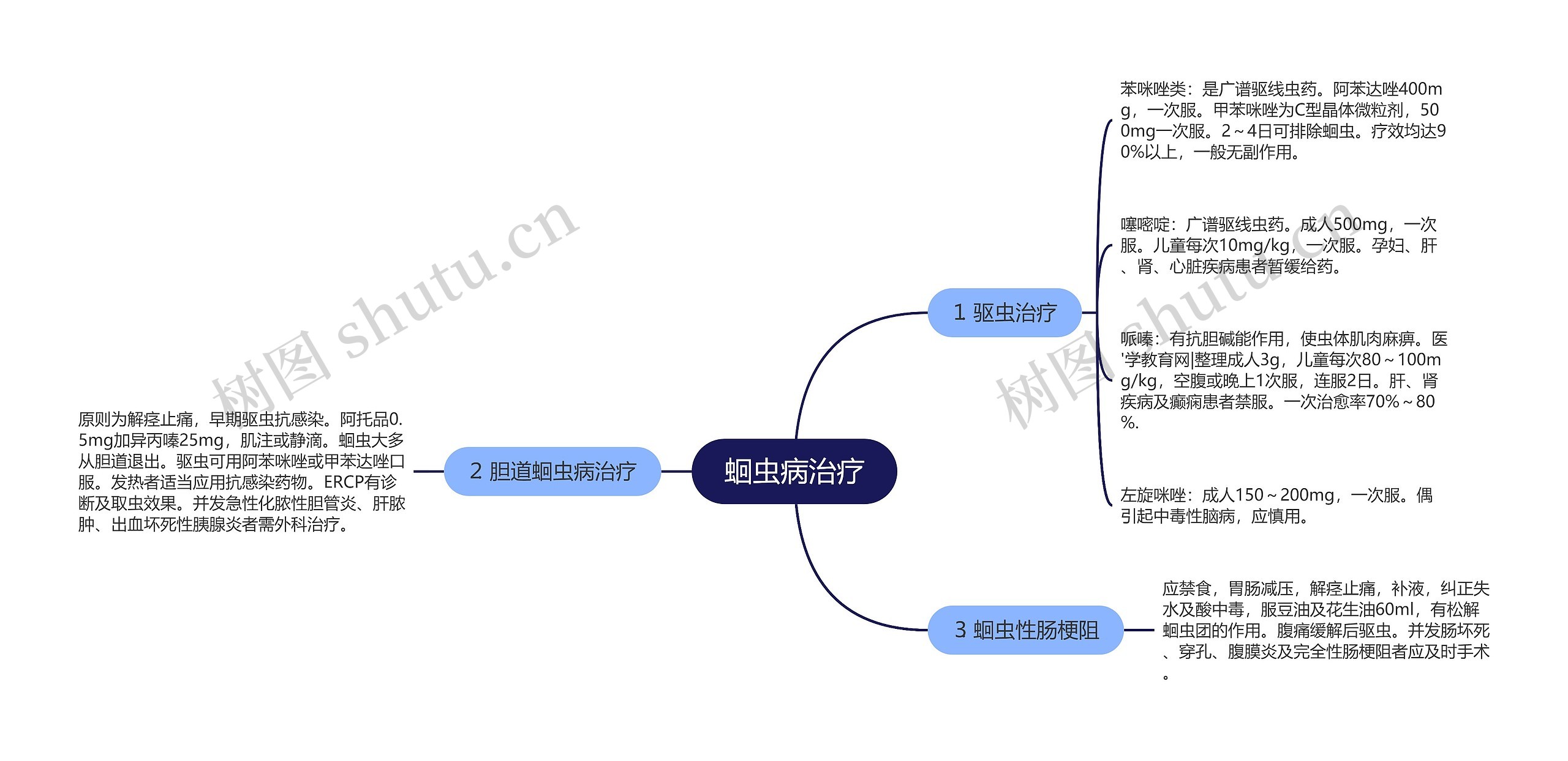 蛔虫病治疗思维导图