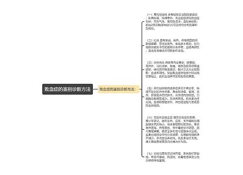 败血症的鉴别诊断方法