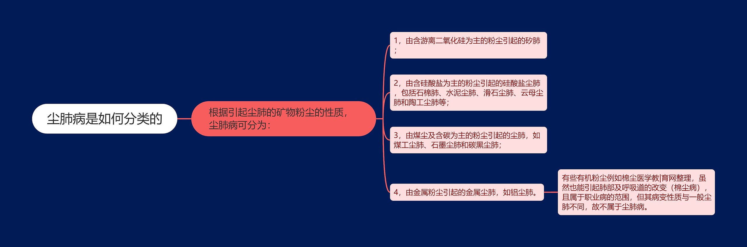 尘肺病是如何分类的思维导图