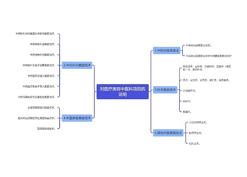 对医疗美容中医科项目的说明