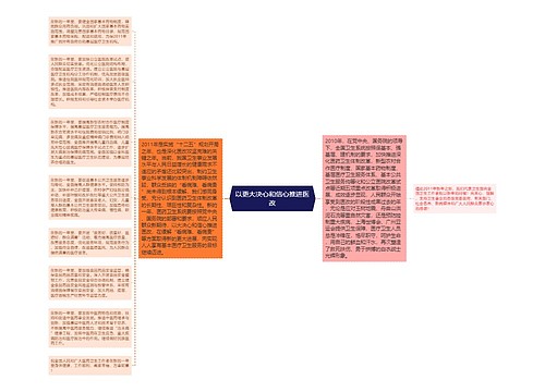 以更大决心和信心推进医改