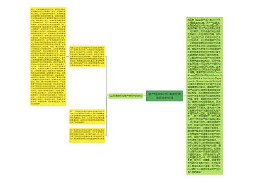 破产程序中对环境债权清偿顺位的处理