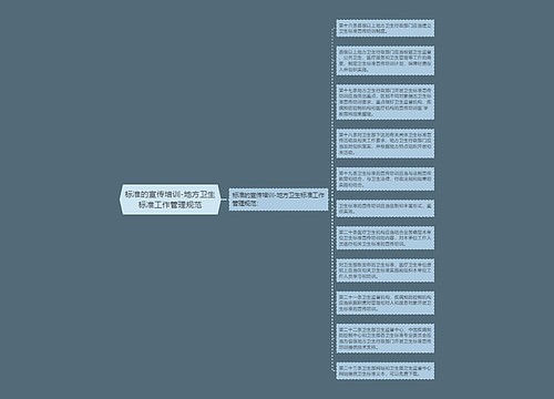 标准的宣传培训-地方卫生标准工作管理规范