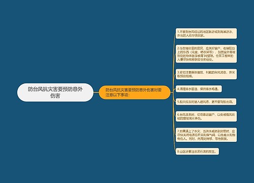 防台风抗灾害要预防意外伤害