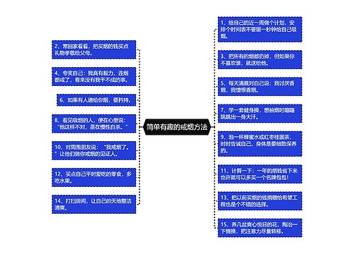 简单有趣的戒烟方法