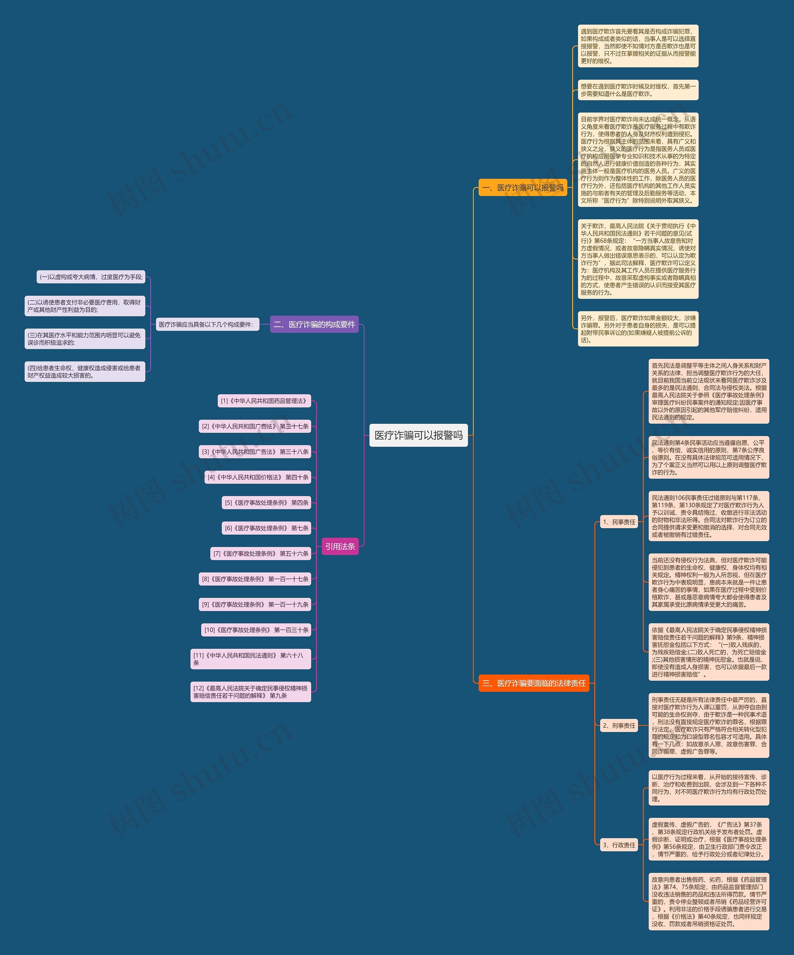 医疗诈骗可以报警吗思维导图