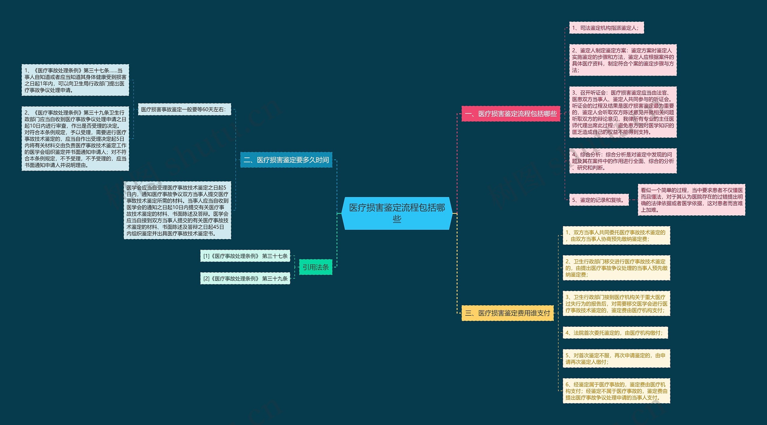 医疗损害鉴定流程包括哪些思维导图
