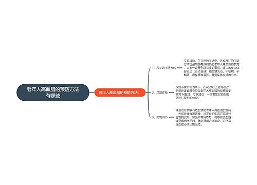 老年人高血脂的预防方法有哪些